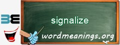 WordMeaning blackboard for signalize